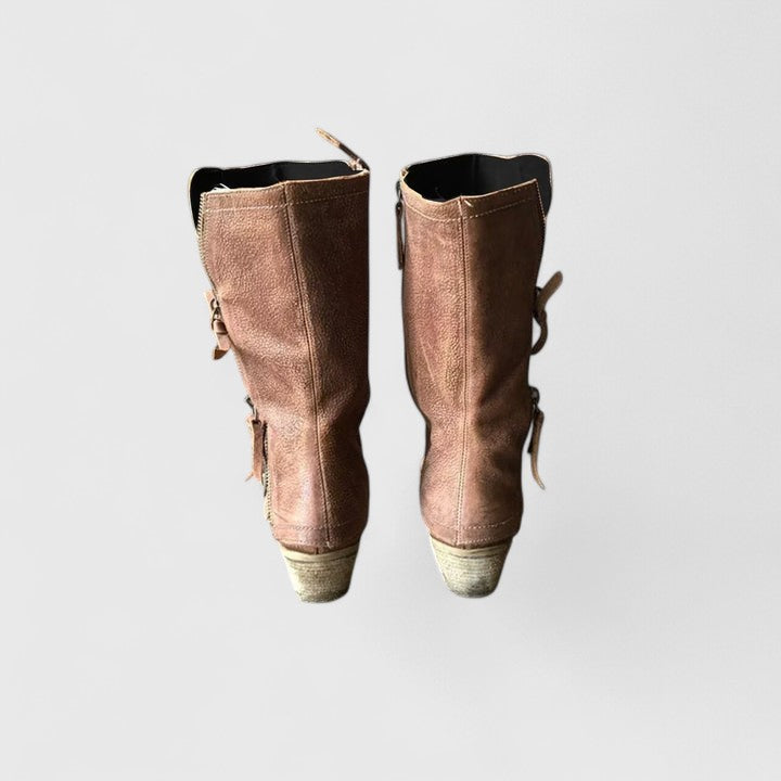 Selah | Bottes orthopédiques pour femme, montant mi-mollet, avec fermeture éclair latérale