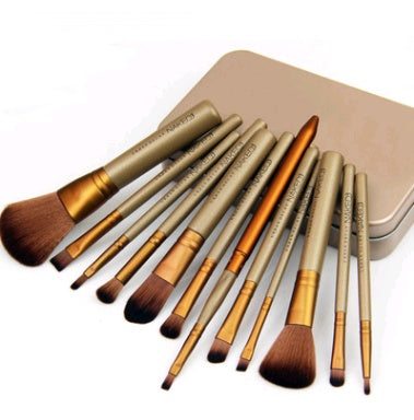 Makeup Brush Set with Iron Box
