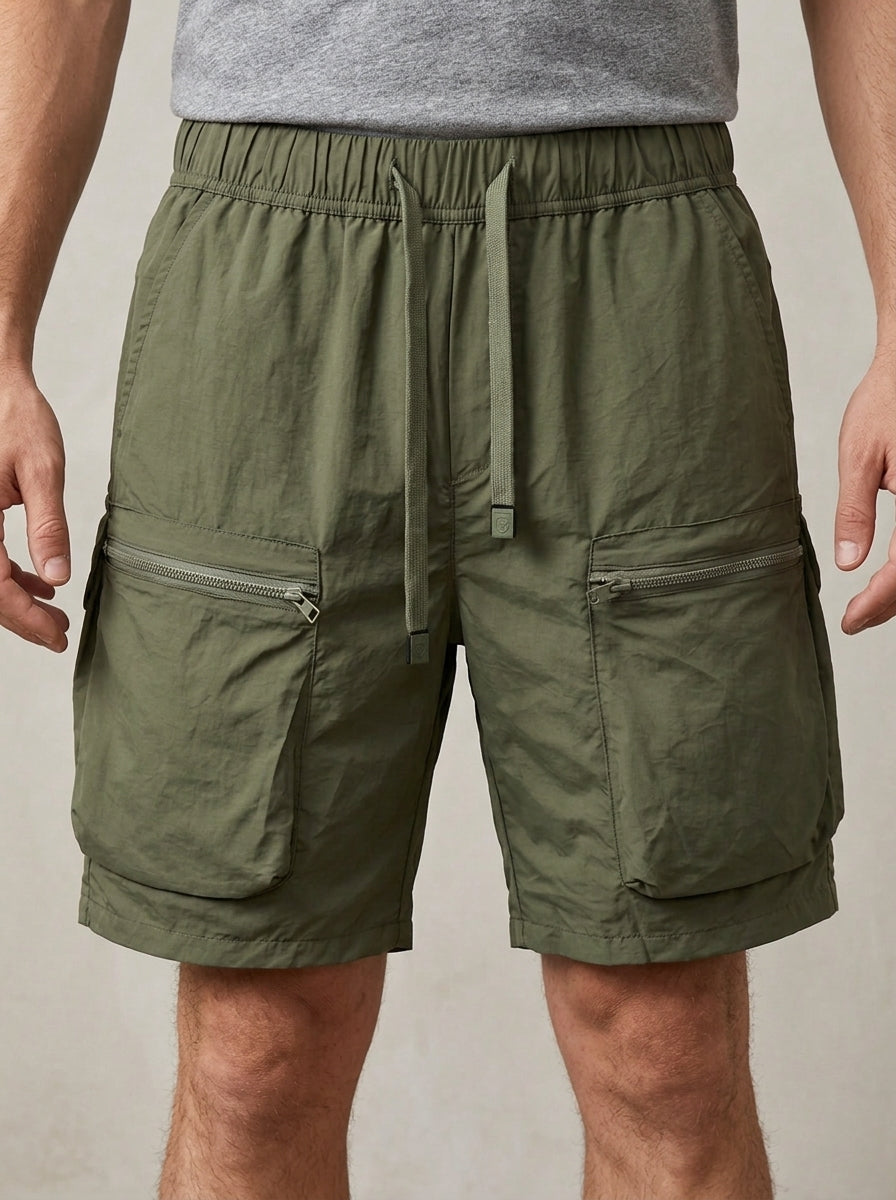 Nathaël | Short cargo pour homme – Short utilitaire rétro à poches multiples