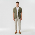 Blazer estival ajusté à manches courtes