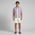 Chemise resort ajourée à motif géométrique