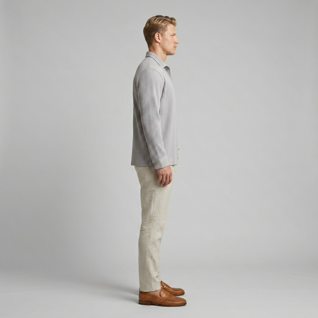 Chemise décontractée à texture plissée