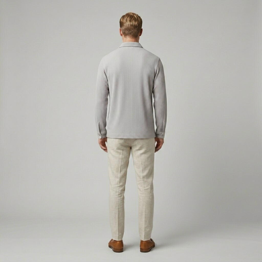 Chemise décontractée à texture plissée