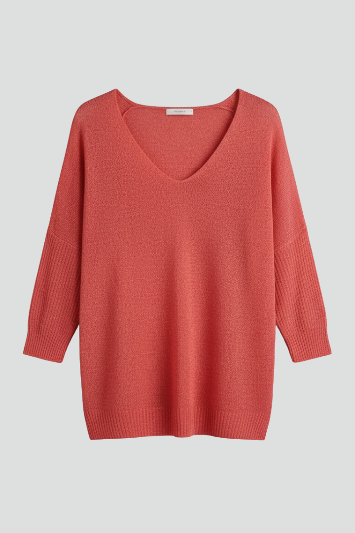 Arielle | T-shirt femme à col en V – Haut à manches courtes et coupe ample