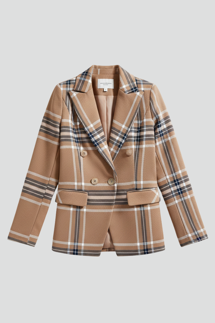 Danica | Blazer texturé pour femme – Coupe structurée, revers classiques