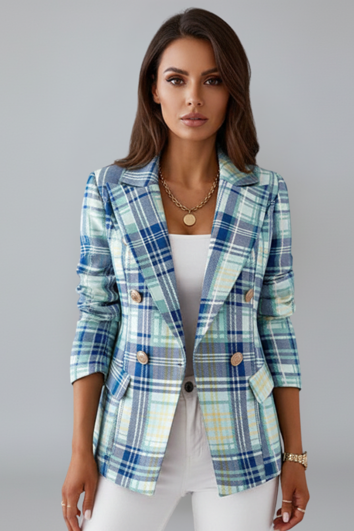 Danica | Blazer texturé pour femme – Coupe structurée, revers classiques
