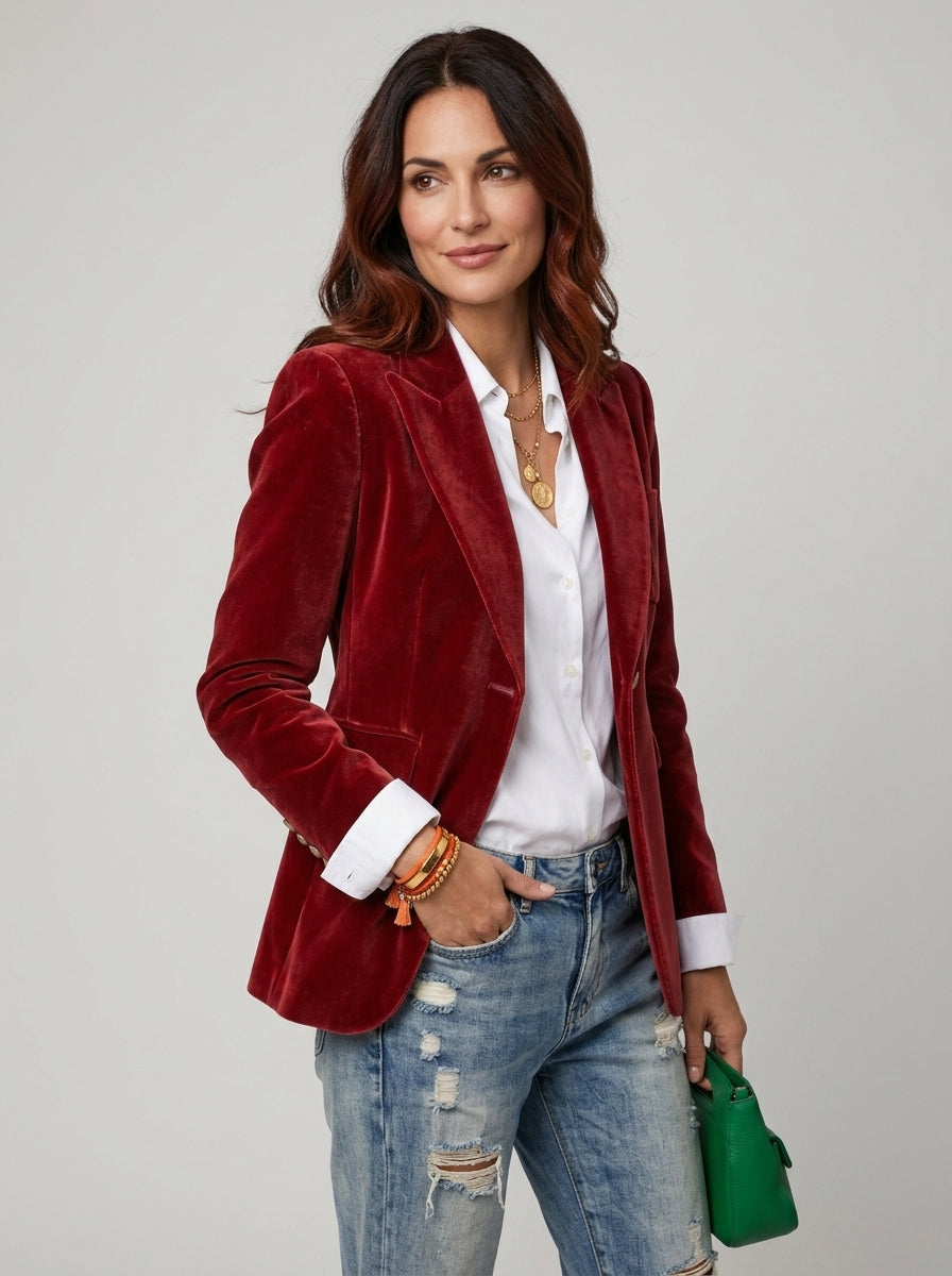 Asteria | Blazer pour femmes – Col à revers, coupe ajustée