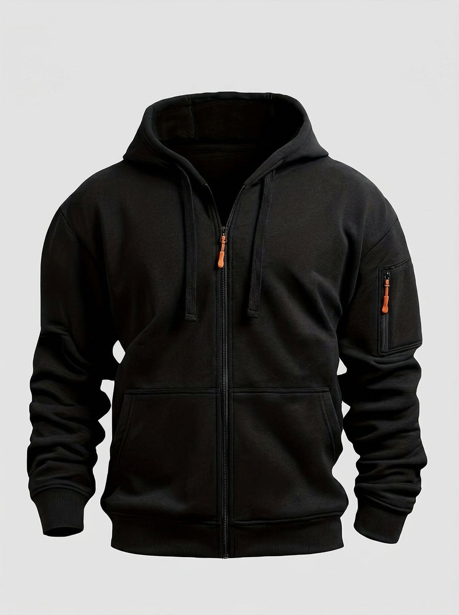 Arlen | Sweat-shirt de sport unisexe zippé, veste décontractée à manches longues pour l'entraînement