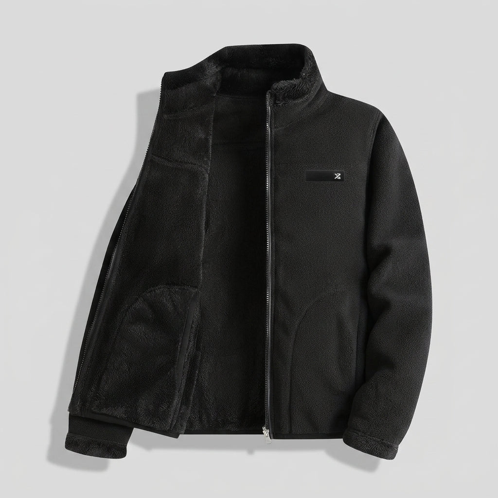 Olanora | Veste réversible pour femme – Vêtement d'extérieur épais à poils longs et imprimé