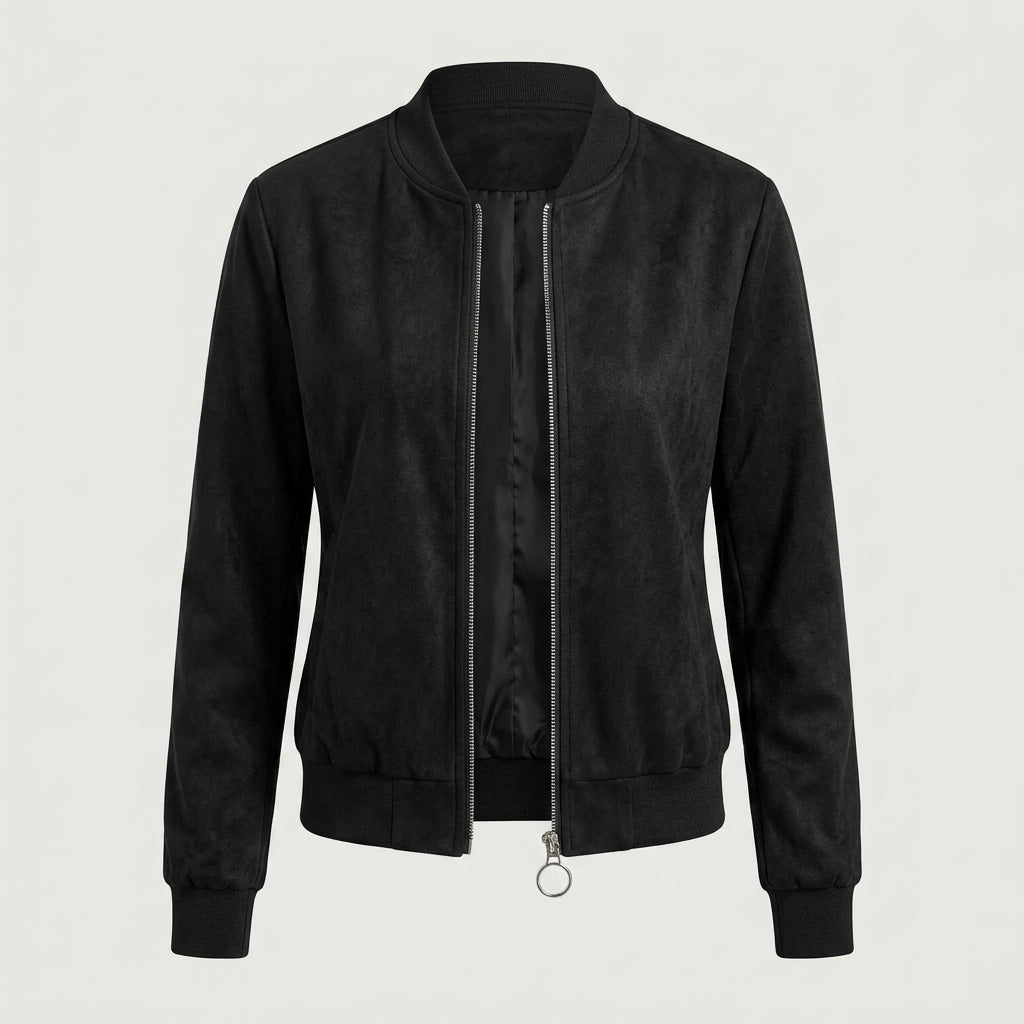 Fianora | Veste pour femme à effet daim – Couleur unie, manteau décontracté à manches longues