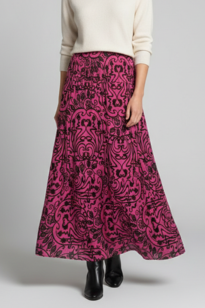 Dakota | Jupe longue imprimée pour femme – Jupe longue à taille haute et coupe trapèze