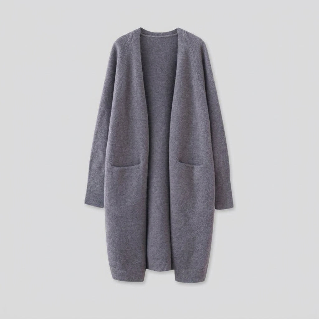 Bellavyn | Manteau long en cachemire pour femme – Cardigan de luxe à ouverture sur le devant