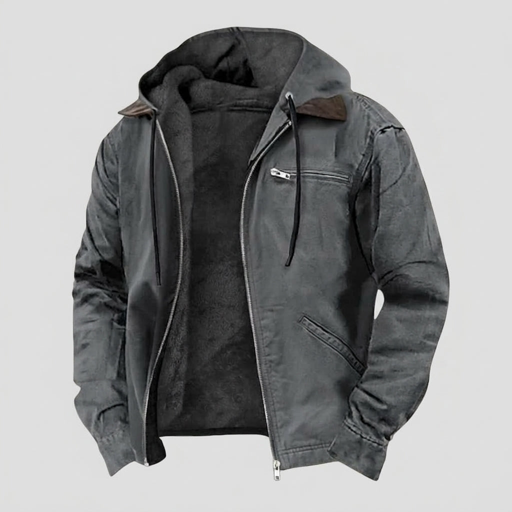 Aleron | Men’s Winter Jacket with Fleece Lining and Hood