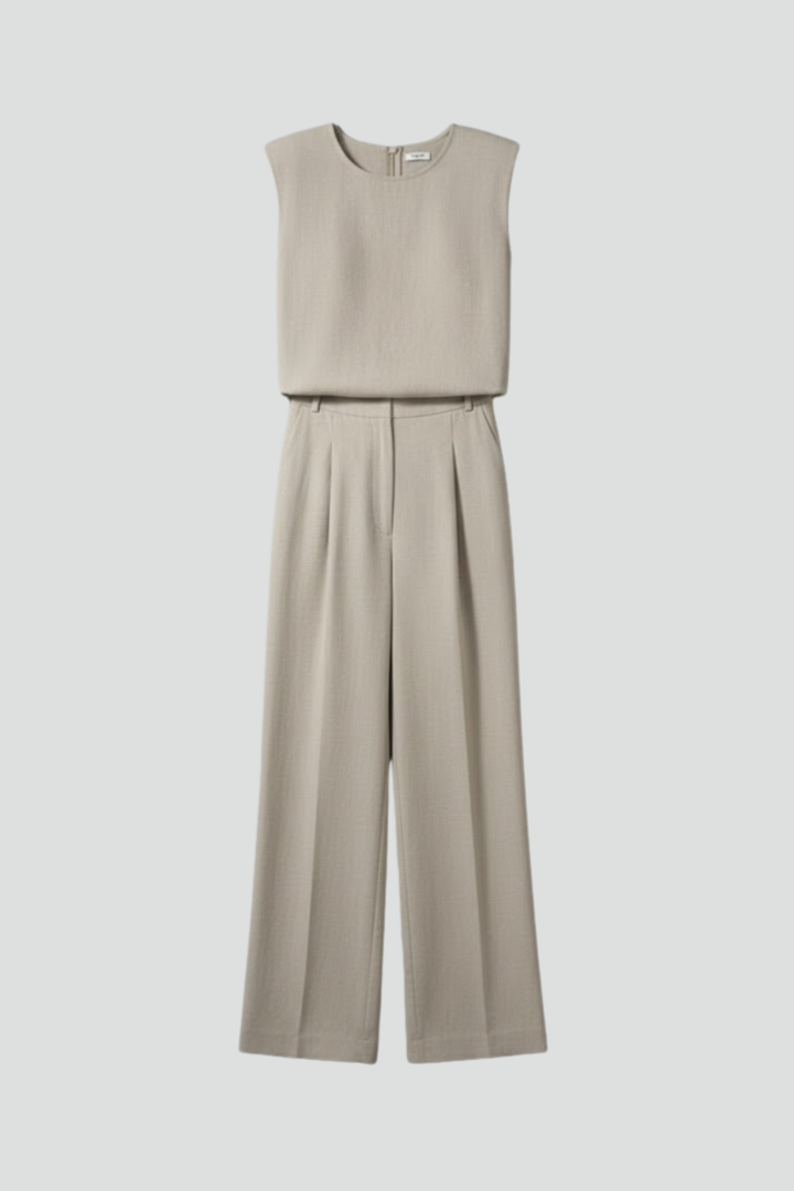 Aloïse | Ensemble coordonné pour femme en mélange de lin - Haut sans manches et pantalon