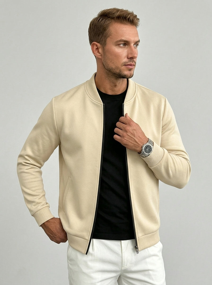 Ansel | Veste légère décontractée chic pour homme, zippée, idéale pour le bureau