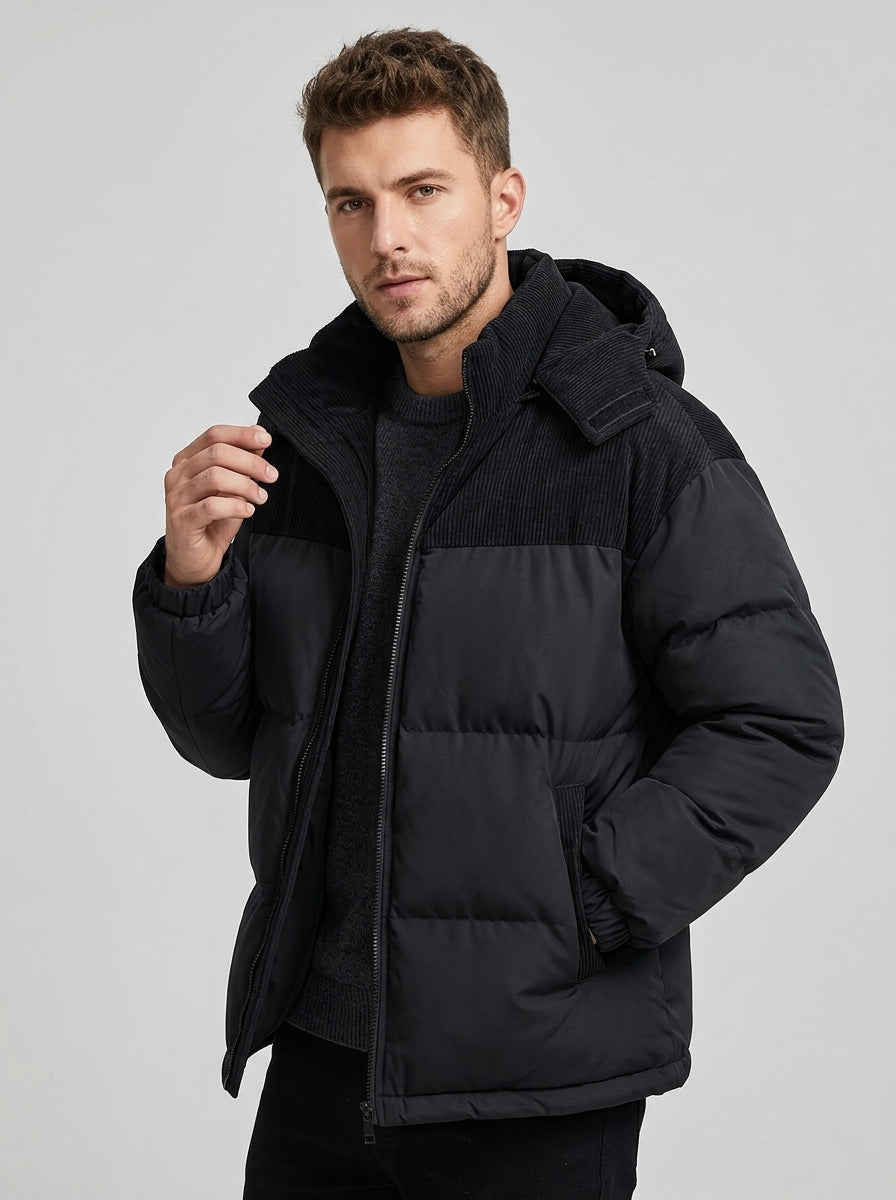 Calix | Veste à capuche isolante pour homme – Manteau d’extérieur épais