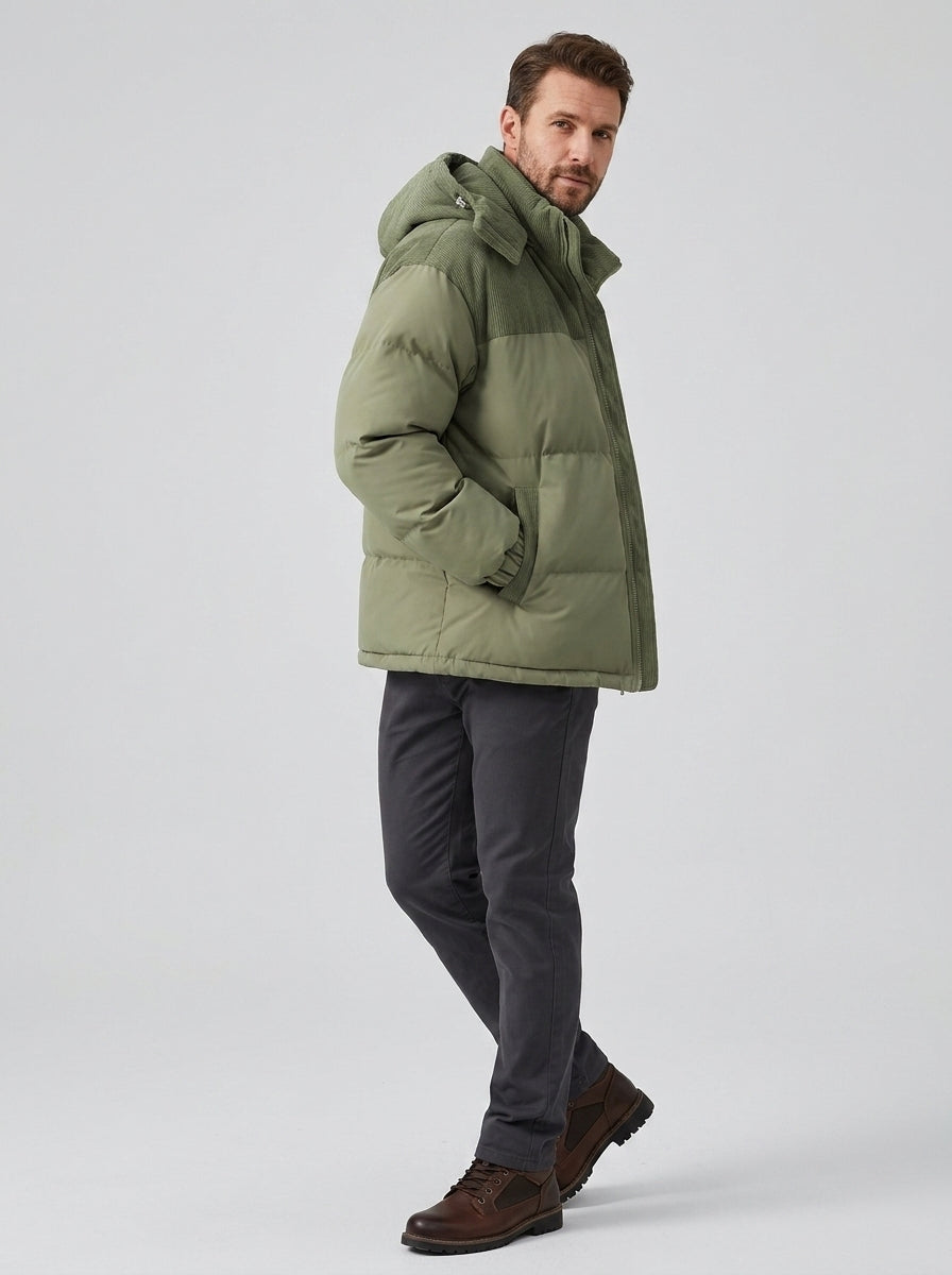 Calix | Veste à capuche isolante pour homme – Manteau d’extérieur épais