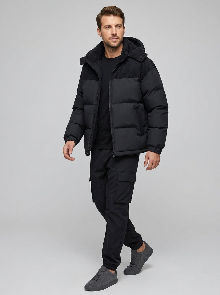 Calix | Veste à capuche isolante pour homme – Manteau d’extérieur épais