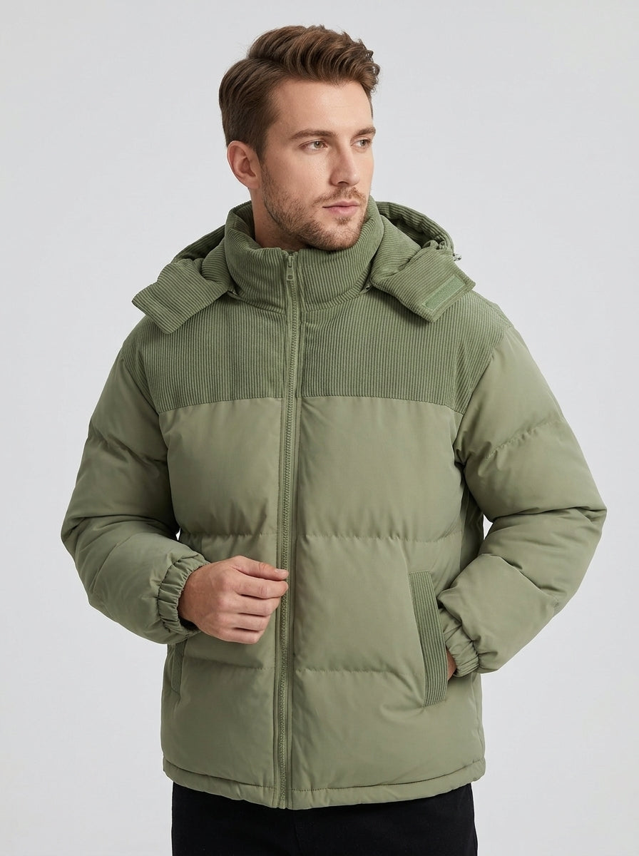 Calix | Veste à capuche isolante pour homme – Manteau d’extérieur épais
