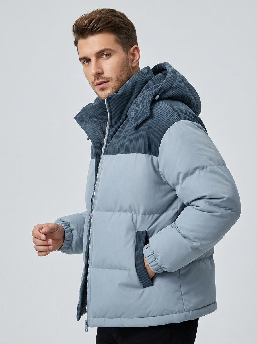 Calix | Veste à capuche isolante pour homme – Manteau d’extérieur épais
