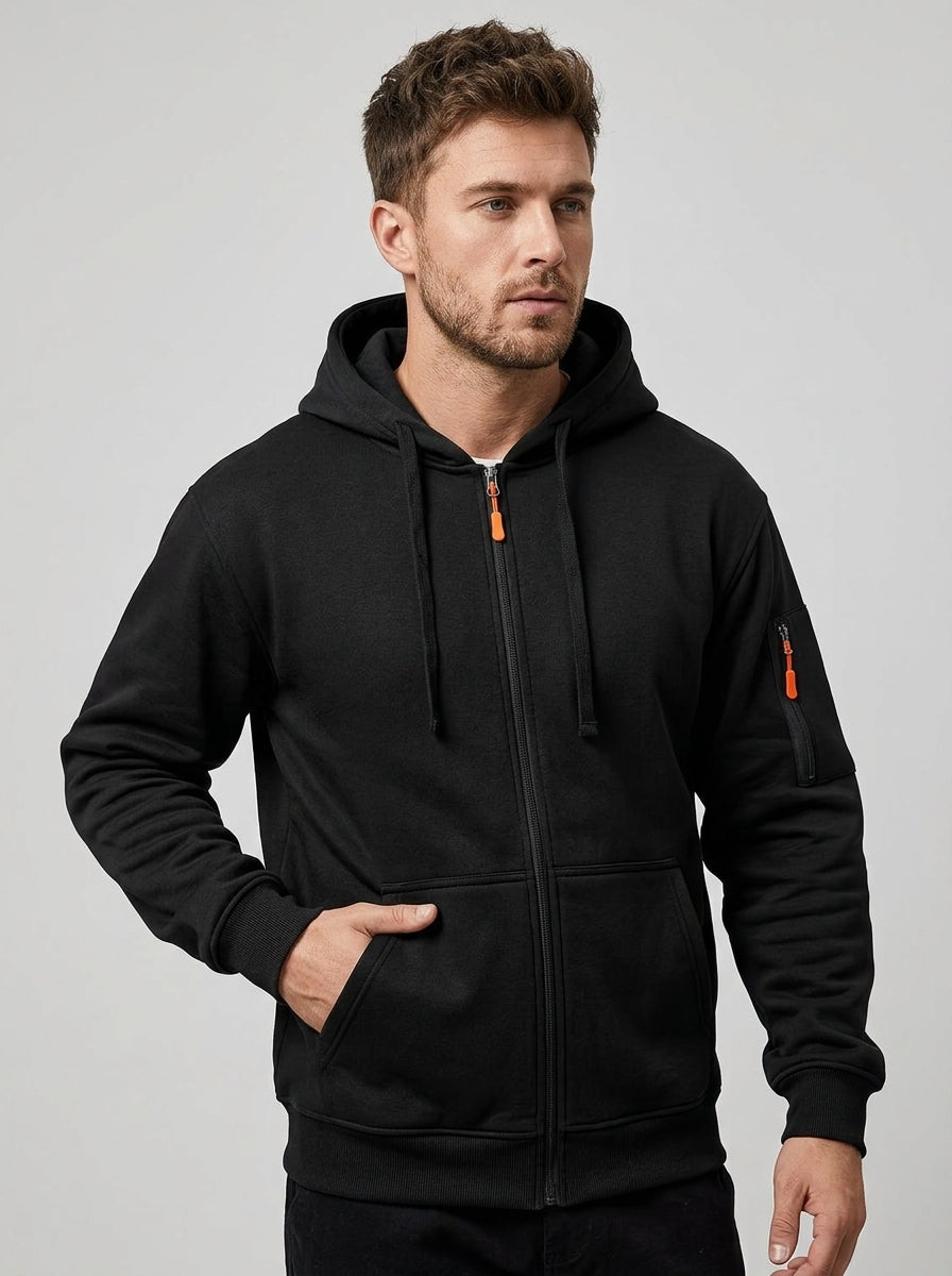 Arlen | Sweat-shirt de sport unisexe zippé, veste décontractée à manches longues pour l'entraînement
