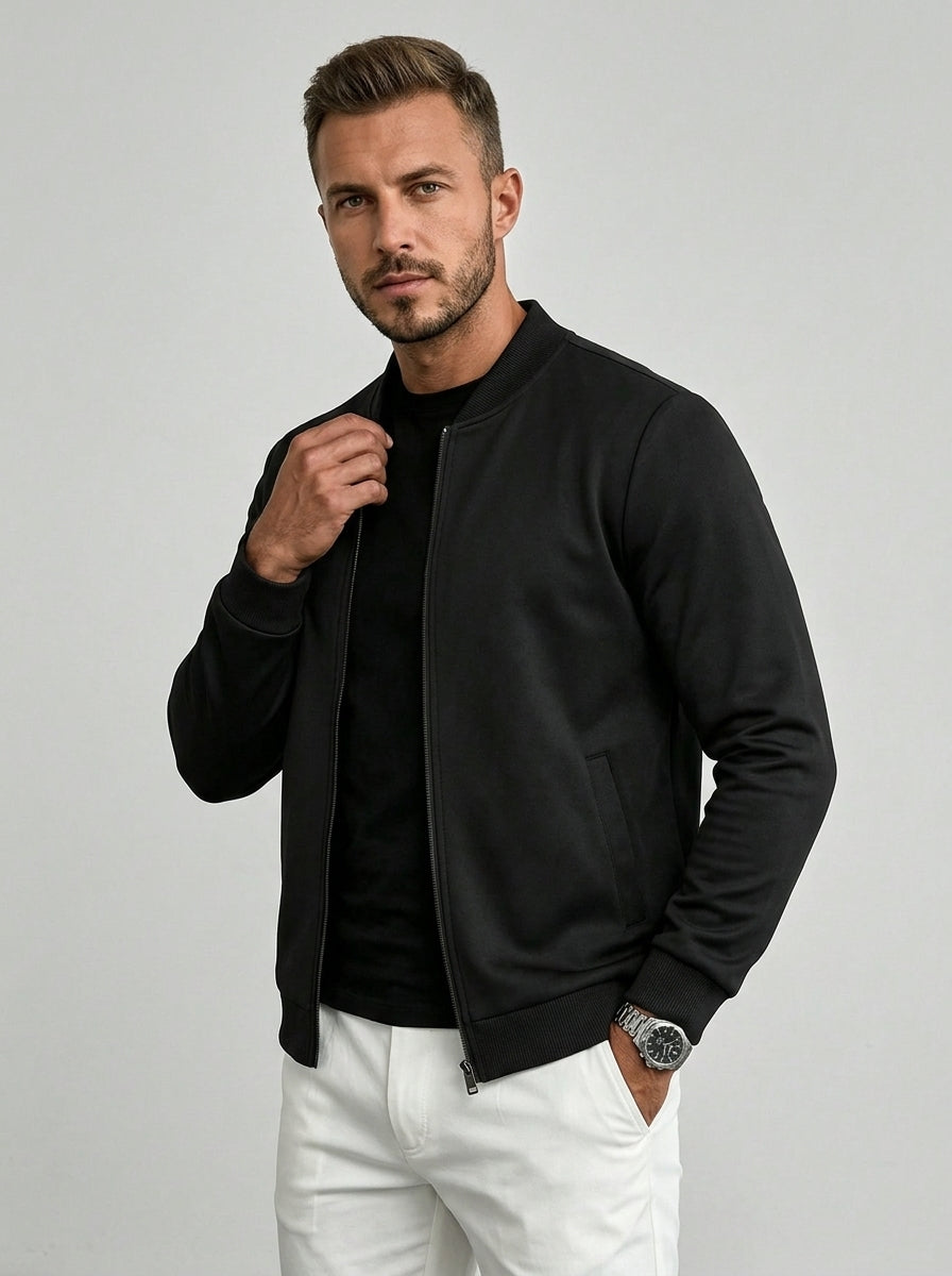 Ansel | Veste légère décontractée chic pour homme, zippée, idéale pour le bureau