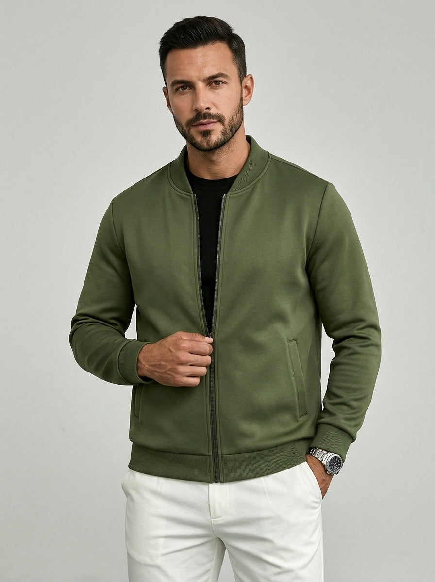 Ansel | Veste légère décontractée chic pour homme, zippée, idéale pour le bureau