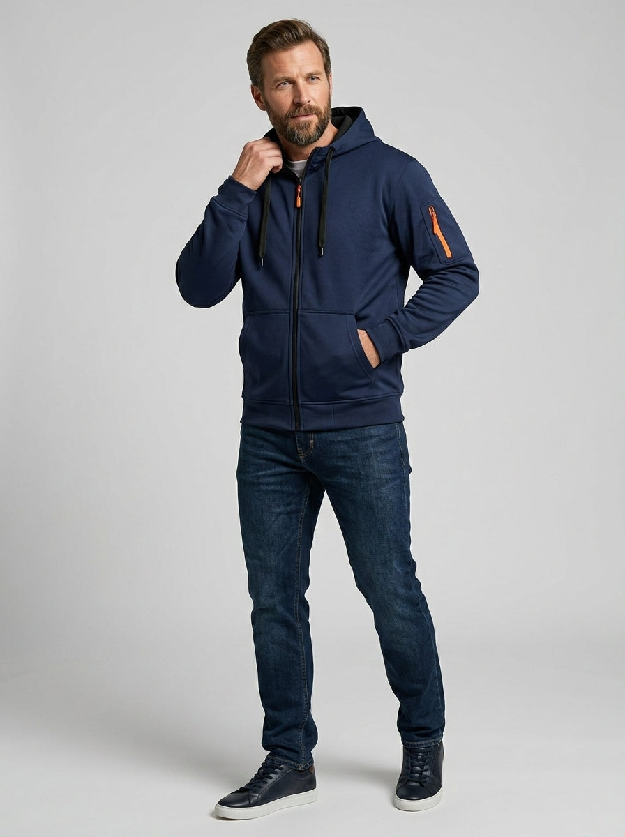 Arlen | Sweat-shirt de sport unisexe zippé, veste décontractée à manches longues pour l'entraînement