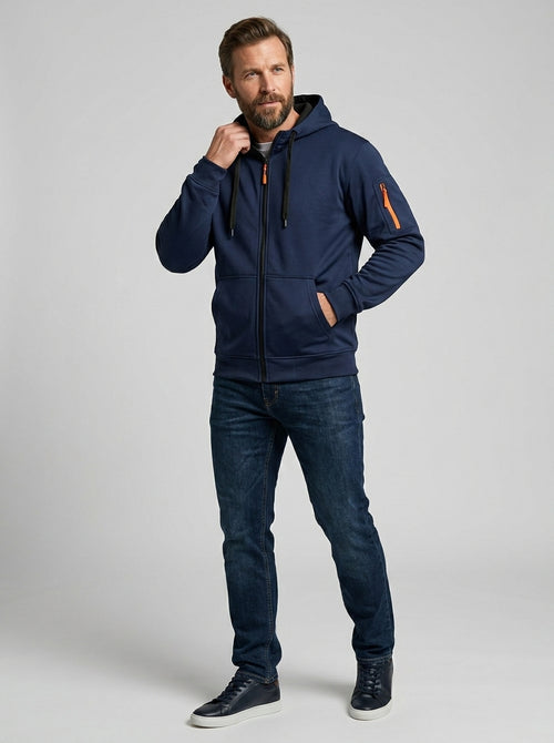 Arlen | Sweat-shirt de sport unisexe zippé, veste décontractée à manches longues pour l'entraînement