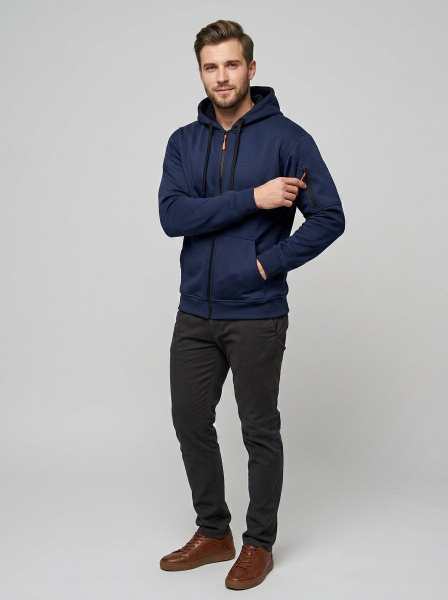 Arlen | Sweat-shirt de sport unisexe zippé, veste décontractée à manches longues pour l'entraînement