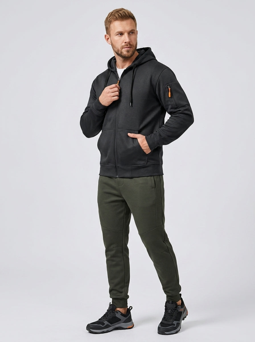 Arlen | Sweat-shirt de sport unisexe zippé, veste décontractée à manches longues pour l'entraînement