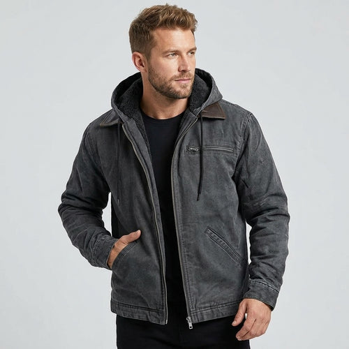 Aleron | Men’s Winter Jacket with Fleece Lining and Hood