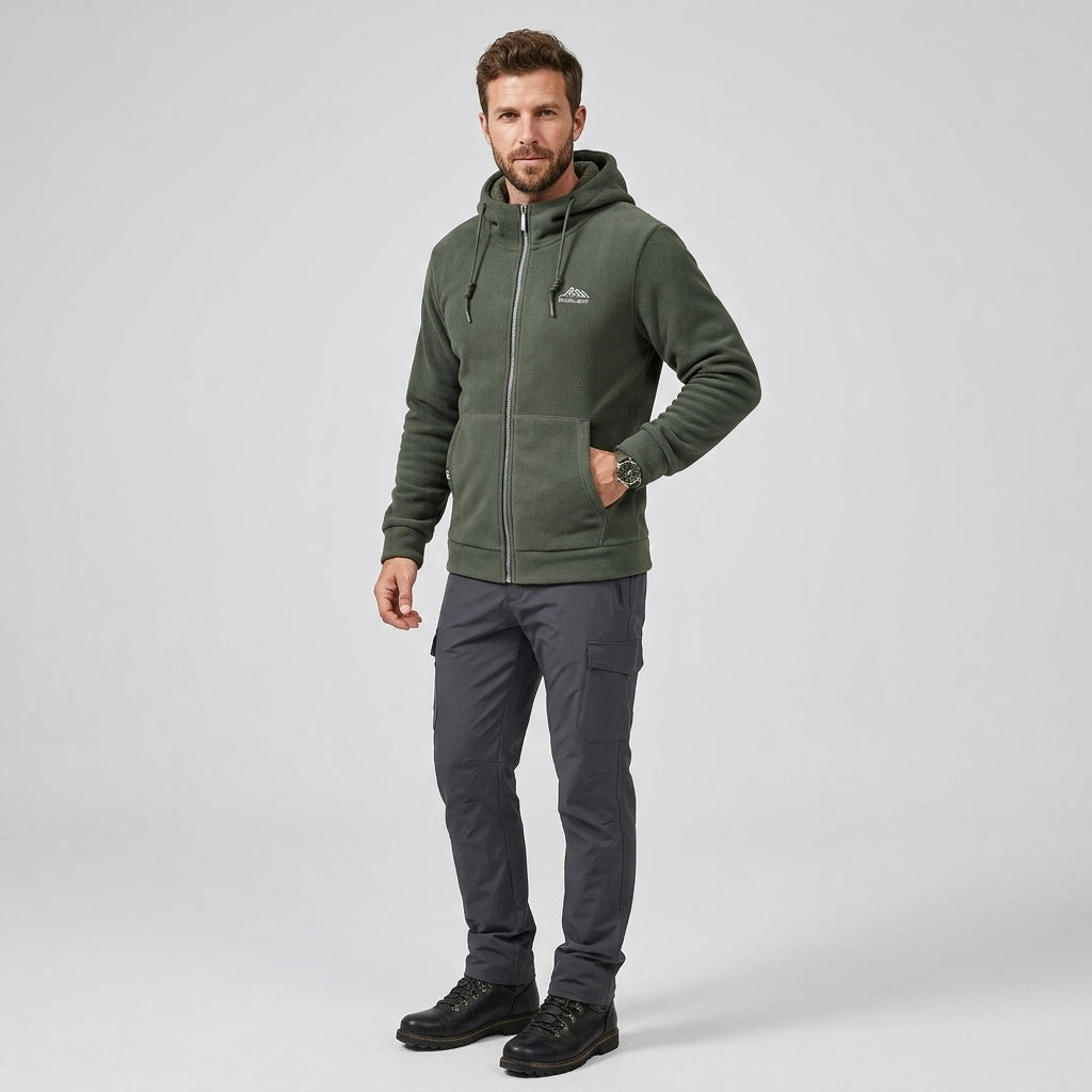 Vaelor | Veste polaire à capuche – Sweat à capuche épais et chaud avec fermeture éclair