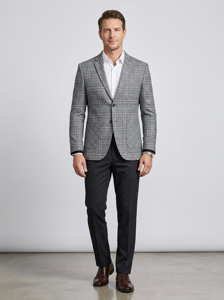 Alain | Blazer Homme Premium Ajusté – Veste de Costume Classique à Coupe Structurée