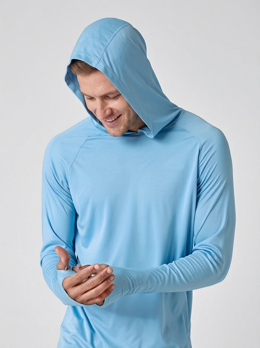 Marius | Sweat à capuche anti-UV pour homme – Sweat de sport léger à manches longues