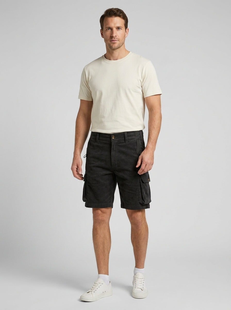 Pascal | Short cargo homme en velours côtelé – Short décontracté utilitaire avec poches