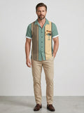 Quinley | Chemise rétro imprimée pour homme – Haut décontracté léger à manches courtes