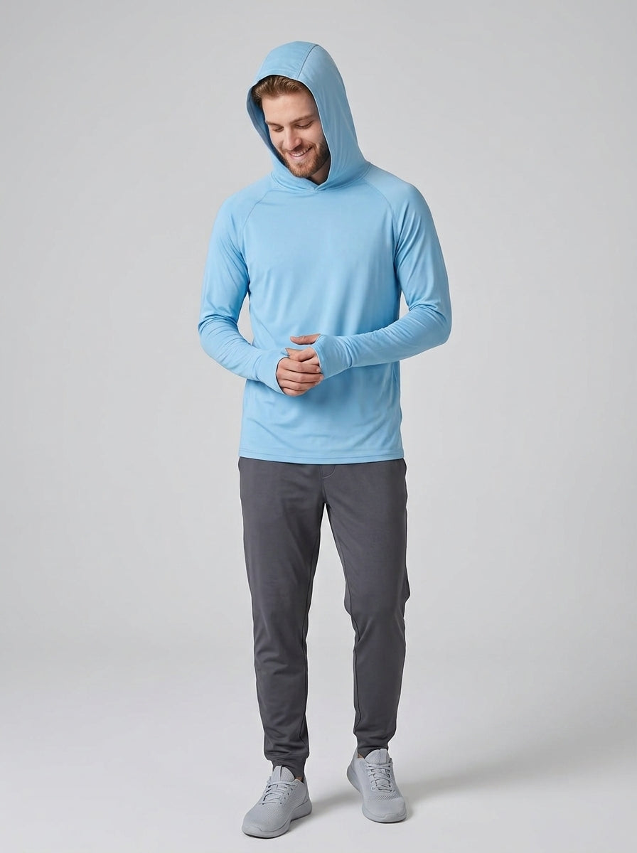 Marius | Sweat à capuche anti-UV pour homme – Sweat de sport léger à manches longues
