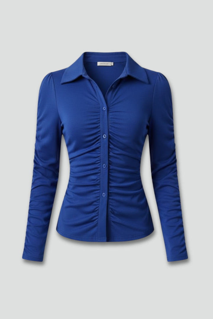 Odelina | Chemisier à manches longues pour femme – Chemise à col et boutons