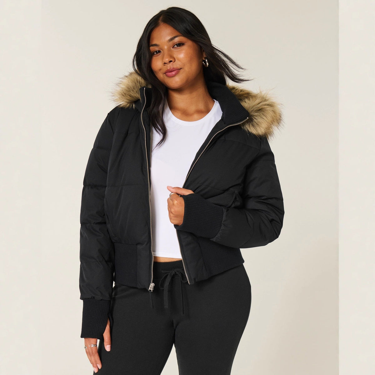 Jaevira | Veste d'hiver matelassée pour femme – Manteau court et chaud