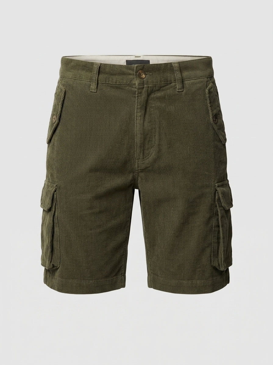 Pascal | Short cargo homme en velours côtelé – Short décontracté utilitaire avec poches