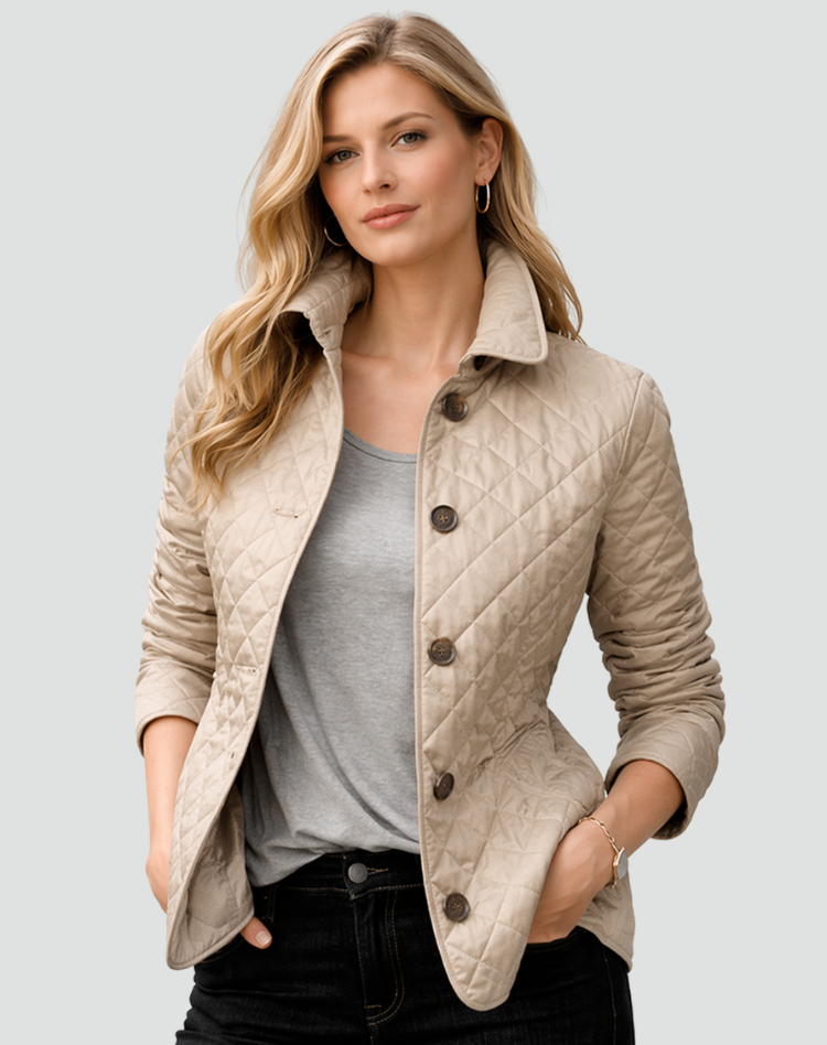 Elarith | Veste matelassée de mi-saison pour femme – Manteau élégant à col
