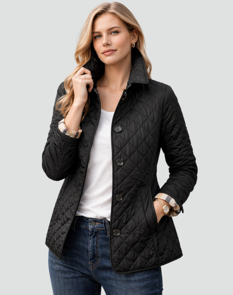 Elarith | Veste matelassée de mi-saison pour femme – Manteau élégant à col