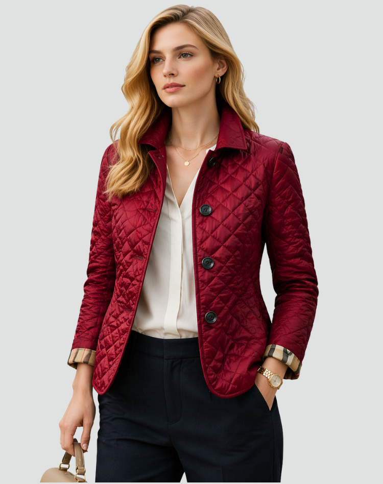 Elarith | Veste matelassée de mi-saison pour femme – Manteau élégant à col