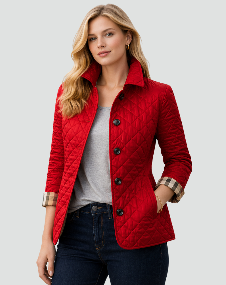 Elarith | Veste matelassée de mi-saison pour femme – Manteau élégant à col