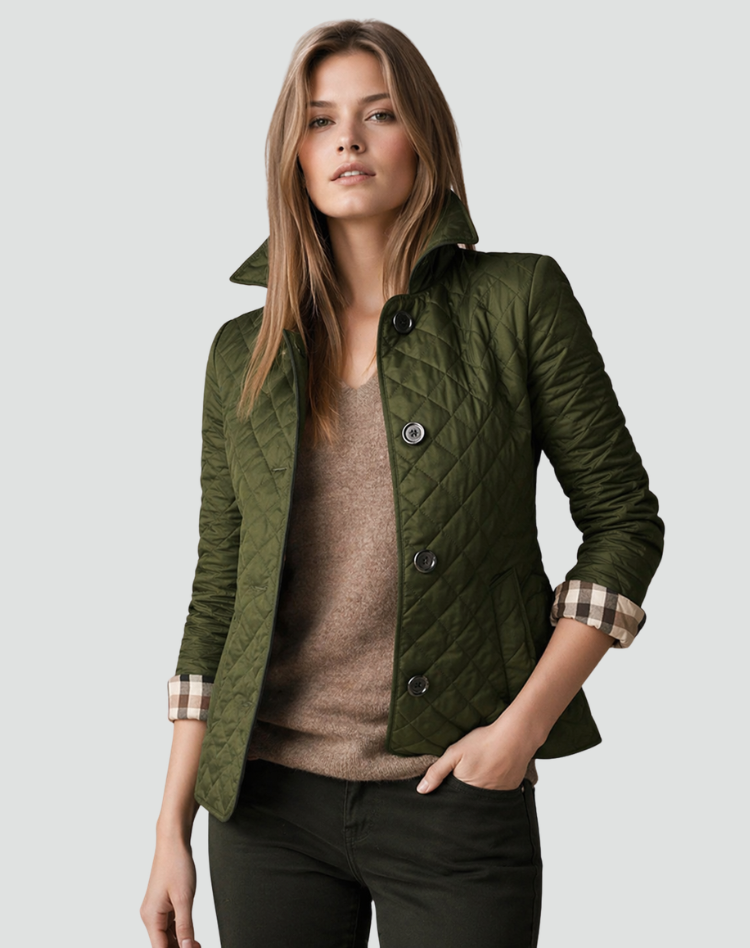 Elarith | Veste matelassée de mi-saison pour femme – Manteau élégant à col