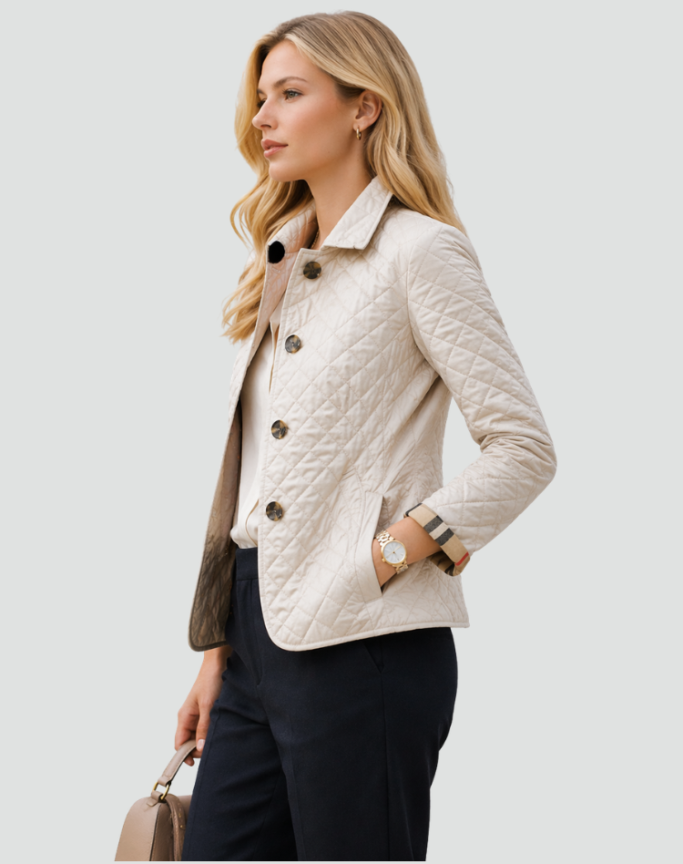 Elarith | Veste matelassée de mi-saison pour femme – Manteau élégant à col