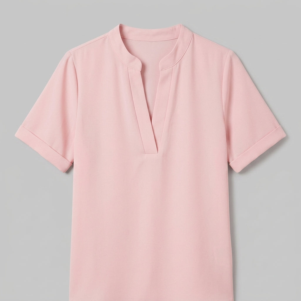 Armelle | Chemisier en coton et lin pour femme – Haut décontracté ample à manches courtes