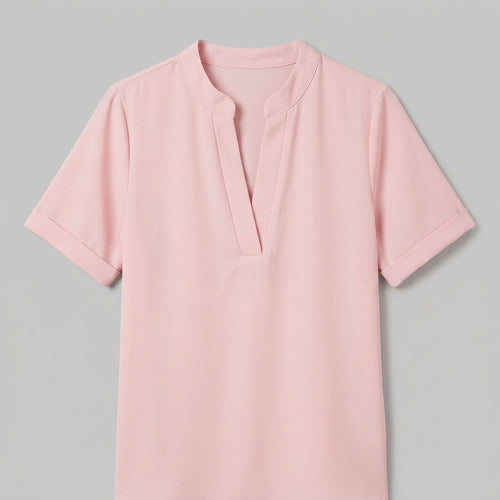 Armelle | Chemisier en coton et lin pour femme – Haut décontracté ample à manches courtes