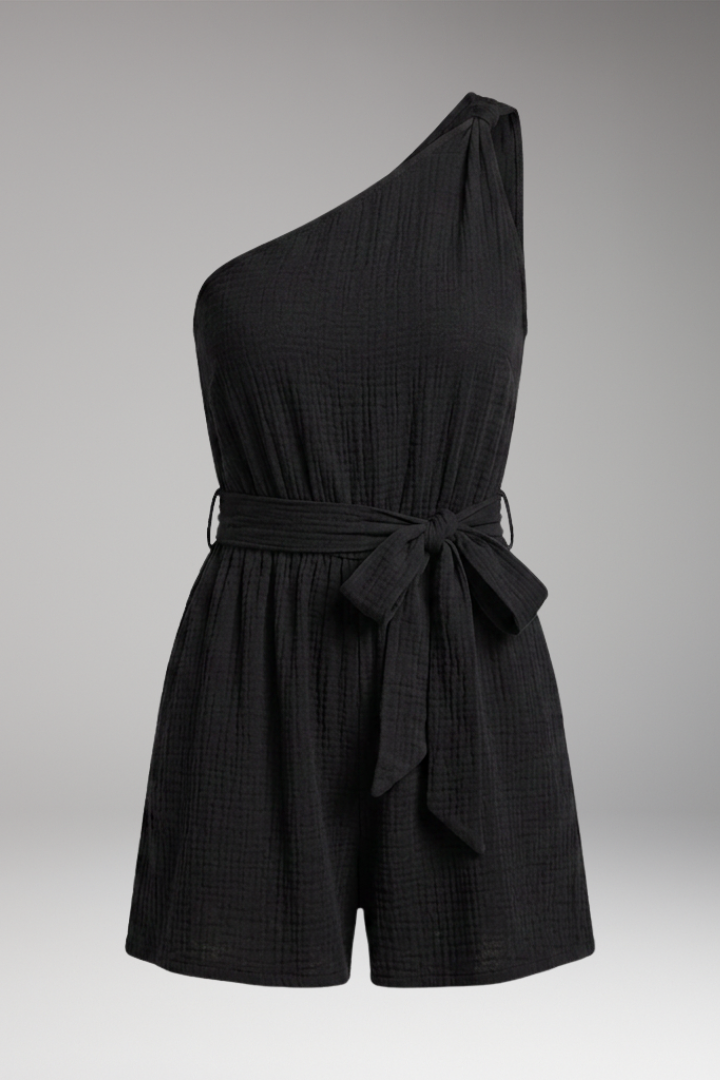 Athena | Combinaison une épaule pour femme – Combinaison sans manches à nouer à la taille